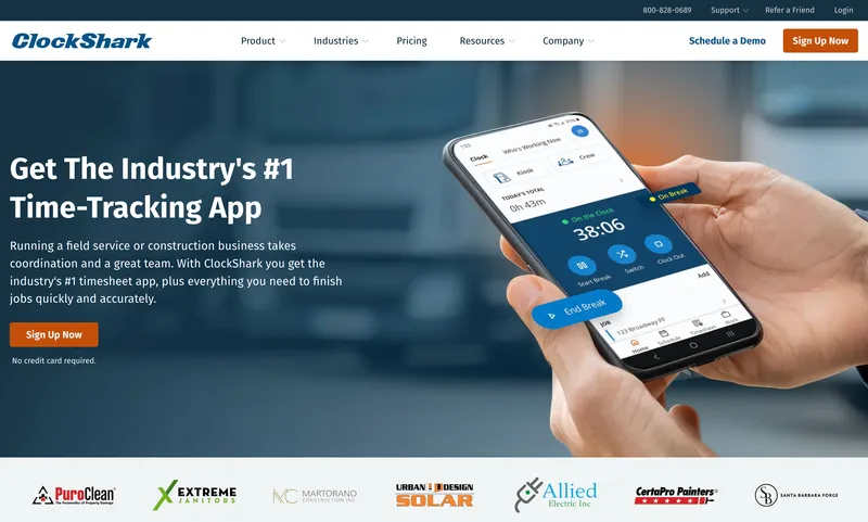ClockShark time tracking software for construction contractors
