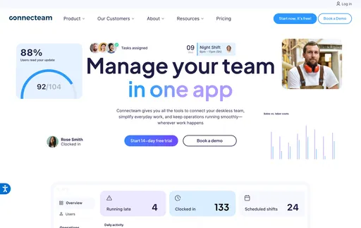 Connecteam dashboard
