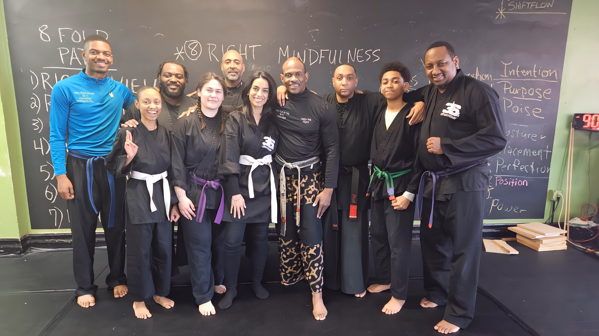 36th Chamber University instructor leading a martial arts class