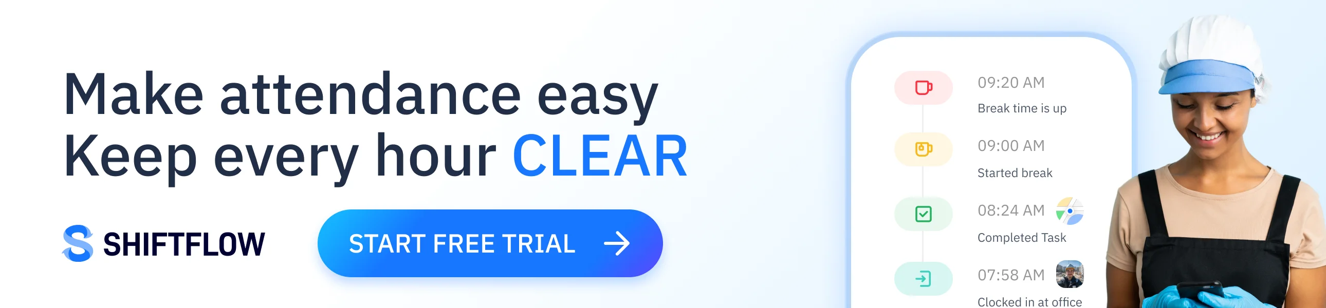 Sign up for ShiftFlow - Start your free trial