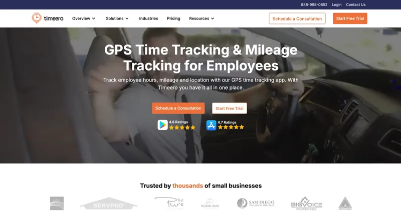 Timeero time tracking software for construction contractors