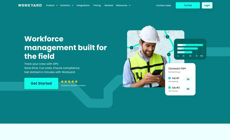 Workyard time tracking software for construction contractors