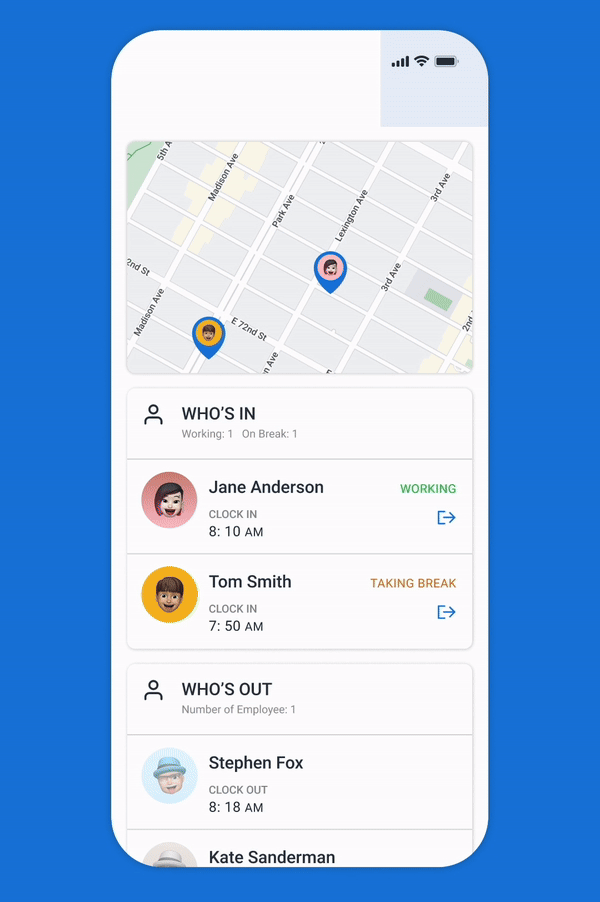 ShiftFlow features-GPS Location Tracking